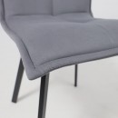 Кресло РУБИК U, Velutto 32 серый велюр/черный